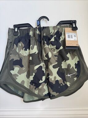 Nike Camo Running Shorts - Olive & Black